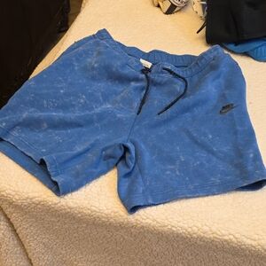 Nike Men's Washed Blue Athletic Drawstring Shorts